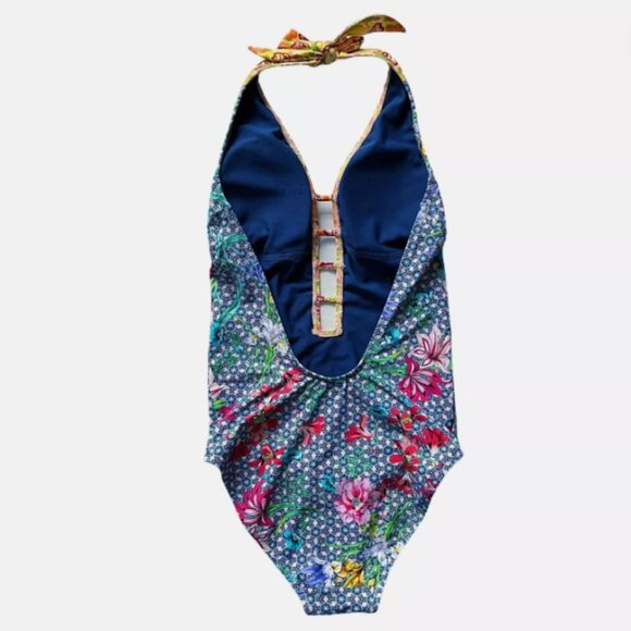 NWT Johnny Was Seaton Floral Halter One Piece, Size XS - Picture 6 of 11